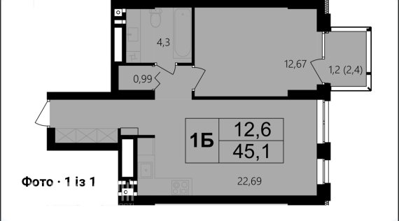 1-x квартира, Цегельний пров., 12 1-x квартира, Цегельний пров., 12