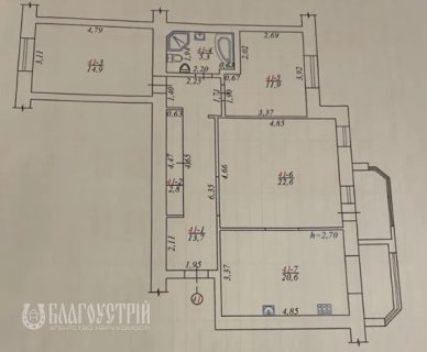 3-x квартира, Академіка Ющенка 3-x квартира, Академіка Ющенка